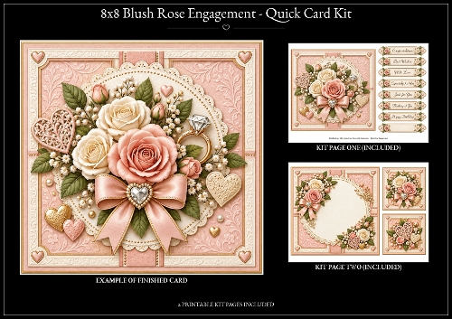 Blush Rose Engagement 2 - Quick Card Kit 
