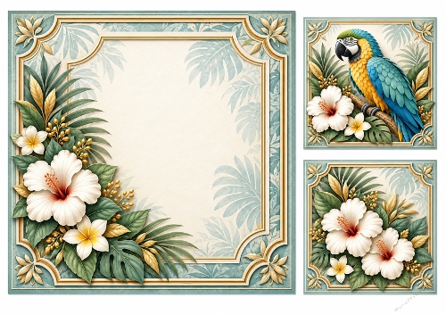 8x8 Macaw- Blank Insert 
