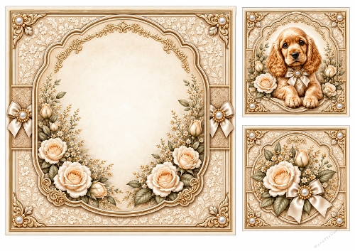 8x8 Cocker Spaniel Blank Insert