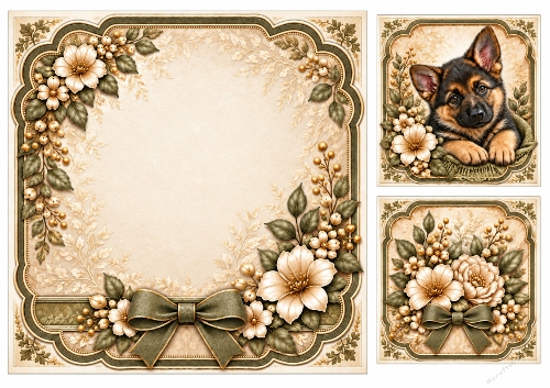8x8 German Shepherd Blank Insert