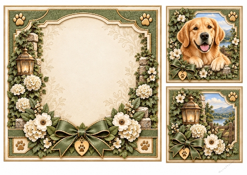 8x8 Golden Retriever Blank Insert