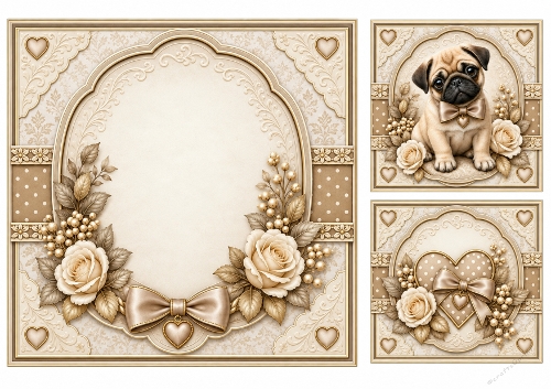 8x8 Pug Blank Insert
