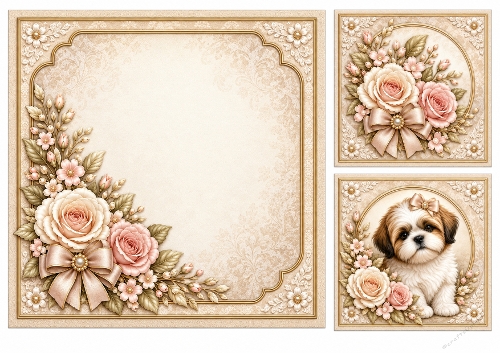 8x8 Shih Tzu Blank Insert