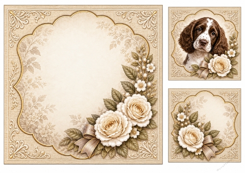 8x8 Springer Spaniel Blank Insert