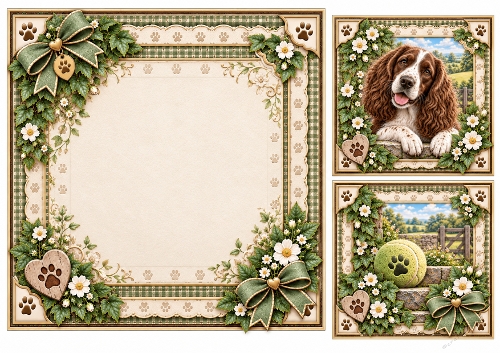 8x8 Springer Spaniel 2 Blank Insert