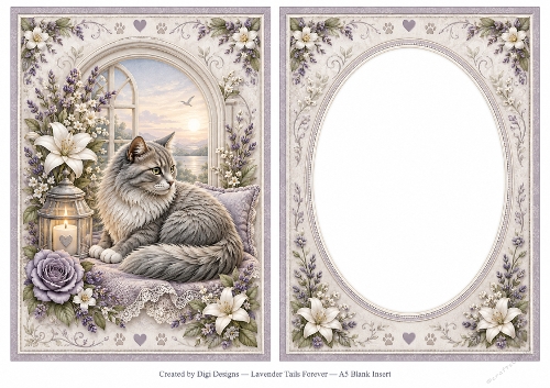 A5 Cat Memorial Blank Insert 