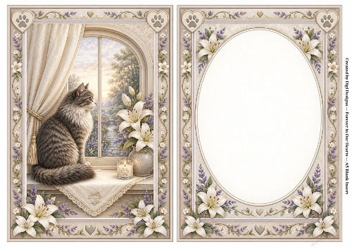 A5 Memorial Cat 2 Blank Insert 