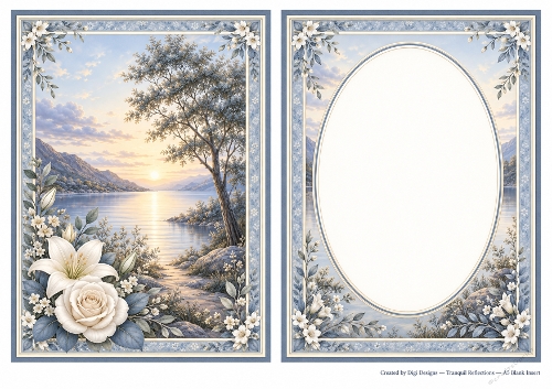 A5 Tranquil Refections Blank Insert 