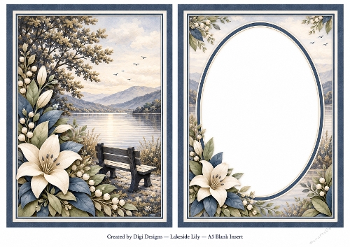 A5 Serene Refections Blank Insert 