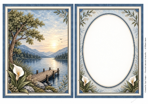 A5 Lakeside Refections Blank Insert 