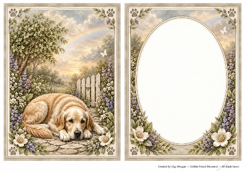 A5 Forever in our Hearts Blank Insert 
