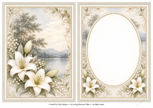 A5 Lily Lake Blank Insert 