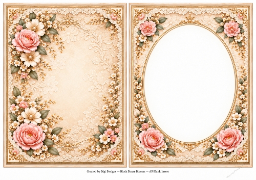 A5 Floral Boxer Blank Insert 