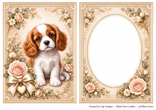 A5 Vintage Cavalier Blank Insert 