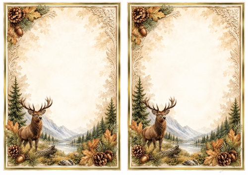 A5 Autumn Stag - Blank Insert 