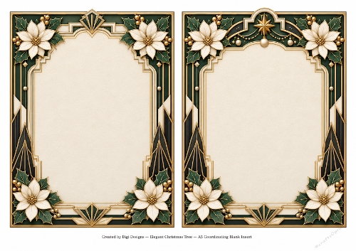A5 Elegant Art Deco - Blank Insert 