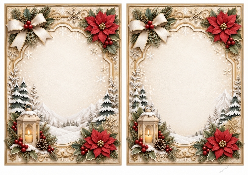 A5 Winter Woodland - Blank Insert 