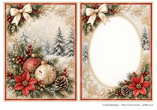 A5 Festive Ornament - Blank Insert 