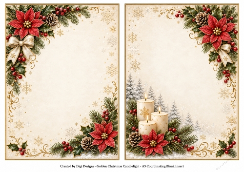 A5 Luxury Christmas - Blank Insert 