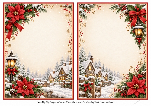 A5 Santas Christmas Wishes - Blank Insert 