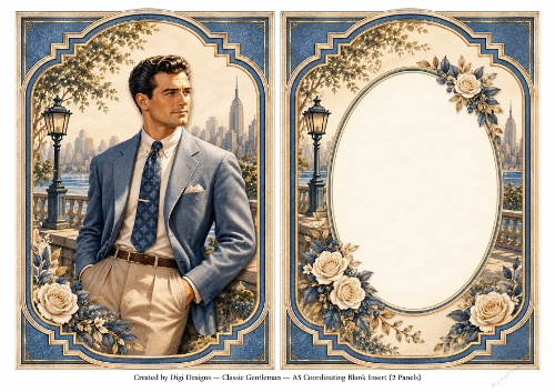 A5 Classic Gentleman 2 - Blank Insert 