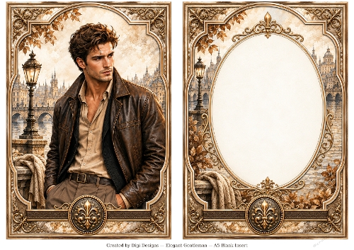 A5 Elegant Gentleman - Blank Insert 