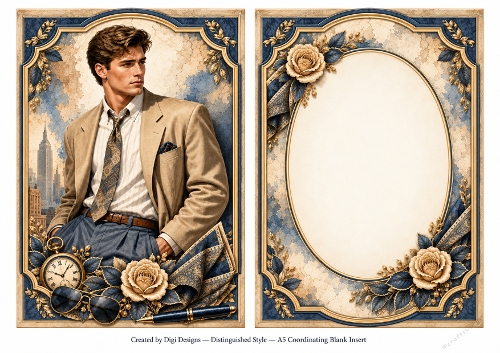 A5 Vintage Gentleman - Blank Insert 