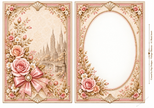 A5 Vintage Glamour Ladies - Blank Insert 