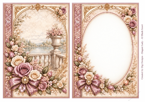 A5 Elegant Lady - Blank Insert 