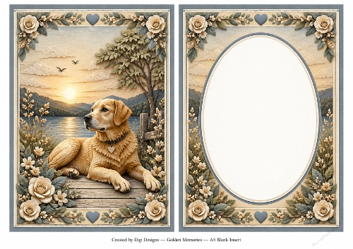 A5 Golden Lakeside - Blank Insert 