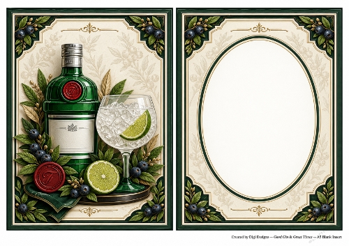 A5 Vintage Gin Club - Blank Insert 