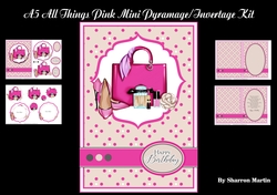 A5 All Things Pink Mini Pyramage Kit - x4 A4 Sheets