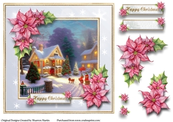8x8 Beautiful Christmas Village Quick Card 