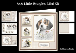 8x8 Little Beagles Mini Kit - x5 A4 sheets