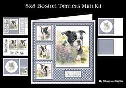 8x8 Boston Terriers Mini Kit - x5 A4 sheets