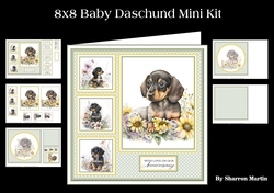 8x8 Baby Dachshund Mini Kit - x5 A4 sheets