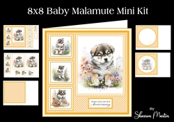 8x8 Baby Malamute Mini Kit - x5 A4 Sheets 