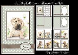 A5 Sharpei Dog Collection Mini Kit - x6 A4 Sheets