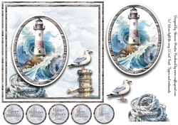 7x7 Let me light the way 2 Card Front, Topper & Sentiments