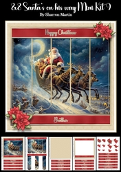 8x8 Santas on his way Mini Kit 9 - x5 A4 sheets