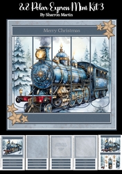 8x8 Polar Express Bookmark Panel Mini Kit 3 - x5 A4 Sheets 
