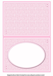 A5 Vintage Baby Girl Blank Insert
