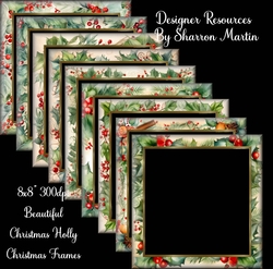 8x8 Christmas Holly