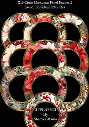 x10 Circle Christmas Frames 2 CU /PU /CU4CU