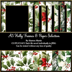 A5 Holly Frames & Papers Selection CU/PU/CU4CU