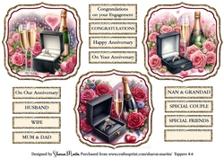 Engagement Toppers 4-6 with Sentiments   