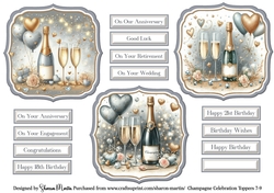 Champagne Celebrations Triple Toppers 7-9 with Sentiments