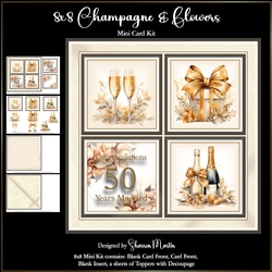 8x8 Champagne & Flowers Mini Kit