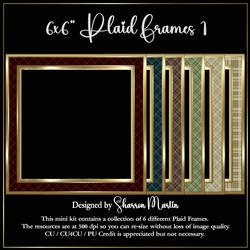 6x6 Plaid Frames - x6 Frames in PNG 