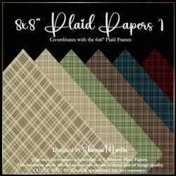 8x8 Plaid Papers - x6 Frames in JPEG
